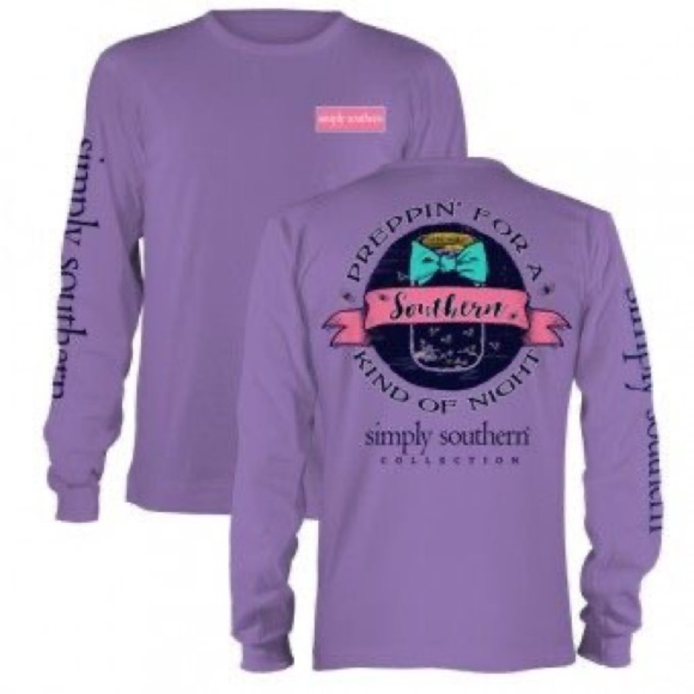 Long Sleeve Simply Southern T-shirt, Size medium